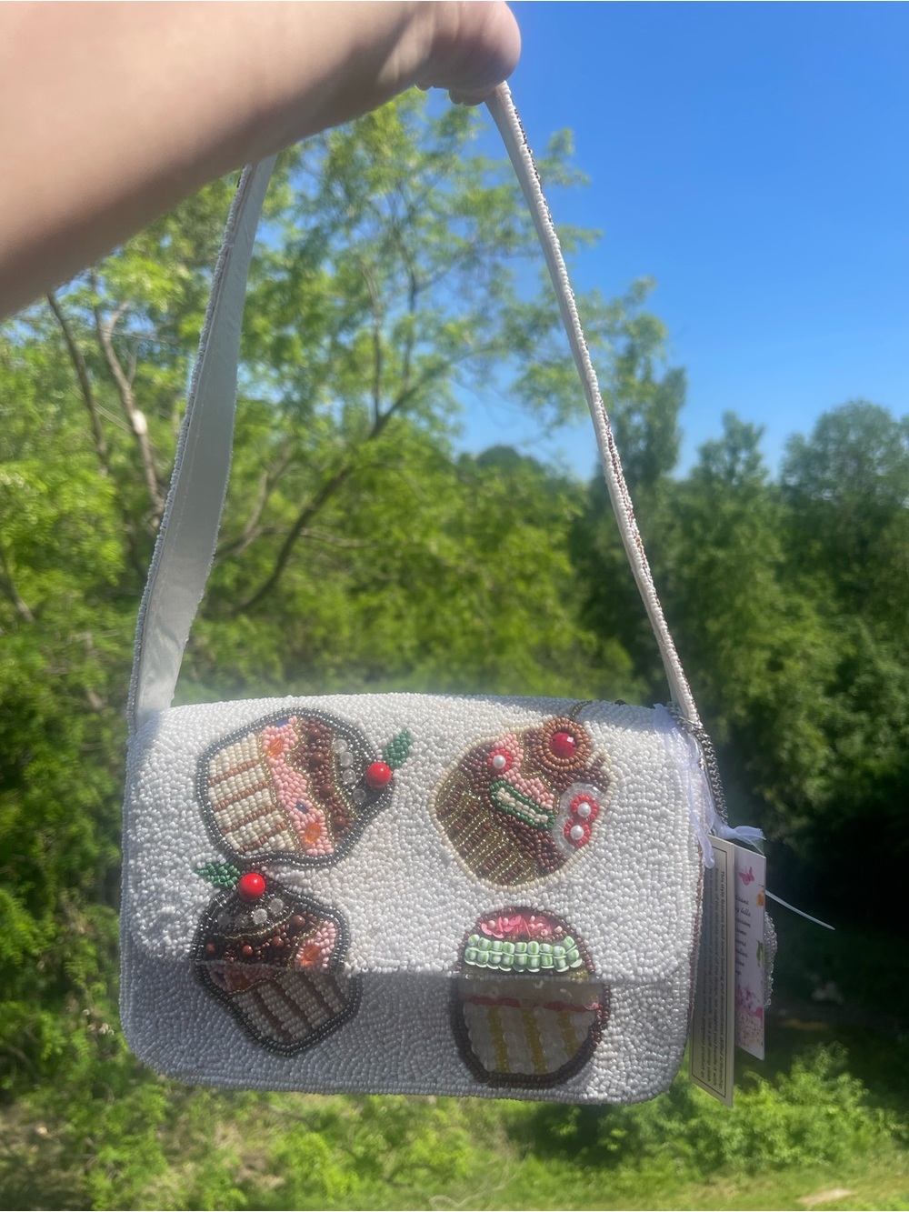 Viral Beaded Bag - Cupcakes Design - viral beaded purse from TJMaxx TikTok trend